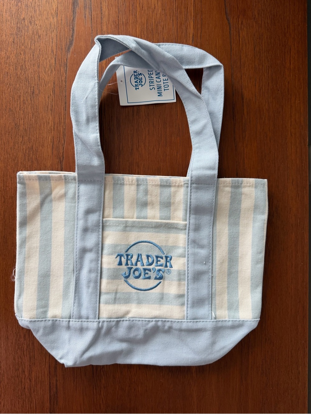 Pastel Stripe Reusable Tote Bag - Set of 4 - Picture 2 of 7